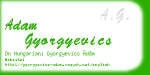 adam gyorgyevics business card